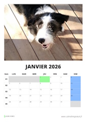 calendrier photo mensuel