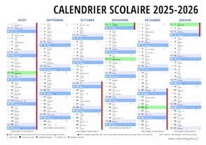 Calendrier scolaire 2026 PDF