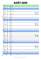 calendrier août 2059 au format portrait pour prendre des notes