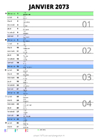 calendrier janvier 2073 au format portrait pour prendre des notes