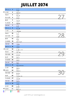 calendrier juillet 2074 au format portrait pour prendre des notes