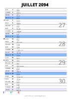 calendrier juillet 2094 au format portrait pour prendre des notes