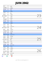 calendrier juin 2062 au format portrait pour prendre des notes