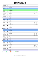calendrier juin 2074 au format portrait pour prendre des notes