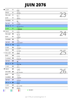 calendrier juin 2076 au format portrait pour prendre des notes