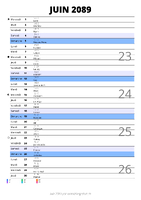 calendrier juin 2089 au format portrait pour prendre des notes