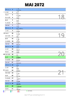calendrier mai 2072 au format portrait pour prendre des notes