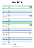 calendrier mai 2073 au format portrait pour prendre des notes