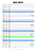 calendrier mai 2074 au format portrait pour prendre des notes