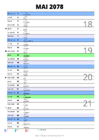 calendrier mai 2078 au format portrait pour prendre des notes