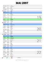 calendrier mai 2097 au format portrait pour prendre des notes