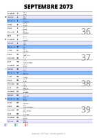 calendrier septembre 2073 au format portrait pour prendre des notes