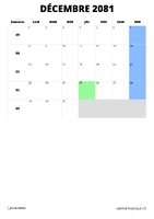 calendrier décembre 2081 calendrier décembre 2081 format portrait