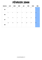 calendrier février 2066 calendrier février 2066 format portrait