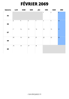 calendrier février 2069 calendrier février 2069 format portrait