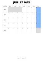 calendrier juillet 2055 calendrier juillet 2055 format portrait