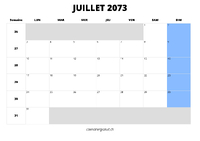 calendrier juillet 2073 calendrier juillet 2073 au format paysage
