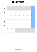 calendrier juillet 2091 calendrier juillet 2091 format portrait