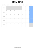 calendrier juin 2012 calendrier juin 2012 format portrait
