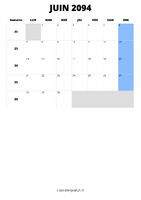 calendrier juin 2094 calendrier juin 2094 format portrait