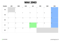 calendrier mai 2063 calendrier mai 2063 au format paysage