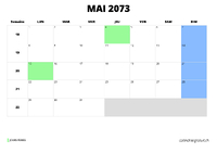 calendrier mai 2073 calendrier mai 2073 au format paysage