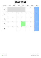 calendrier mai 2099 format portrait