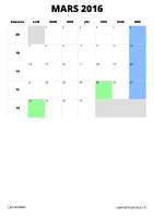 calendrier mars 2016 calendrier mars 2016 format portrait